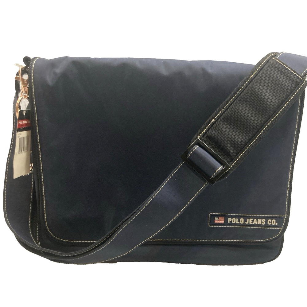 Vtg Polo Jeans Co Ralph Lauren Nylon Shoulder Crossbody Bag Purse 90s Navy Blue